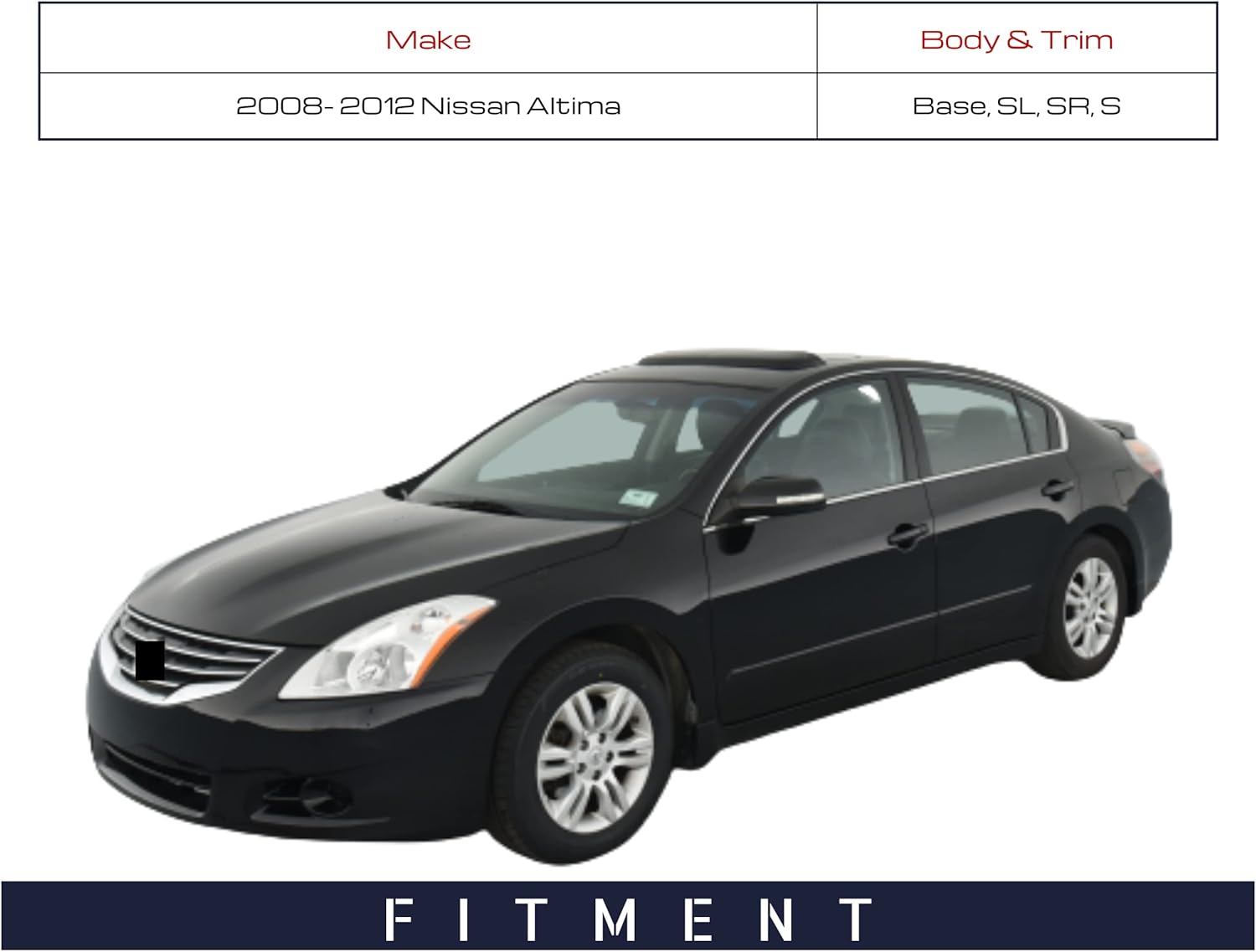 Spieg Driver Side Mirror for 2008-2012 Nissan Altima Sedan Power Adjustment Heated Glass Turn Signal Light Black 7 Pins Left NI1320163