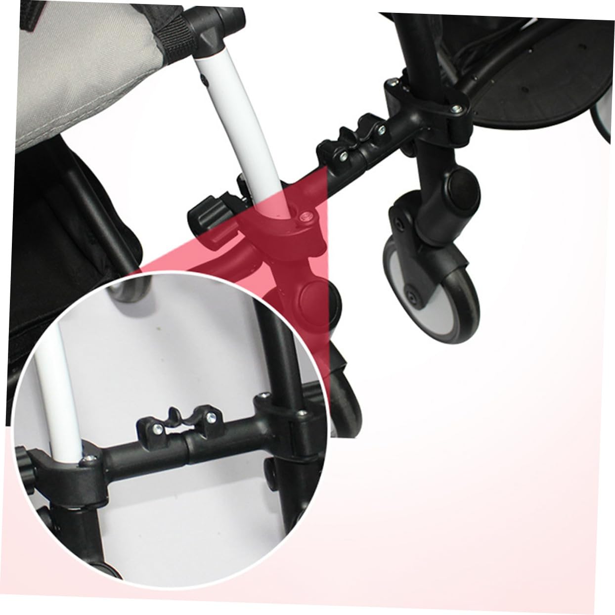 minkissy Conector Ajustable para Cochecitos Gemelos Conectores Desmontables para Carritos Idénticos Accesorio Duradero de Hierro y Plástico para y Cuidadores