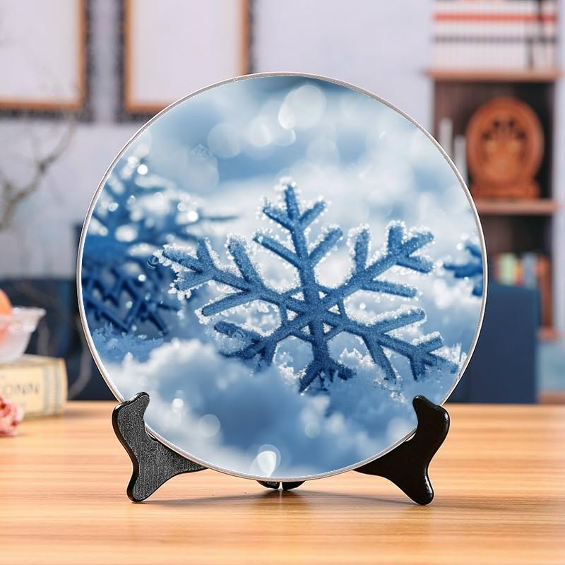 DNOVING Personalized Ceramic Decorative Plate Customizable Photo Text Logo Printed for Wall Hanging or Table Decor Perfect Memorial Gifts for Anniversary or Birthday CP-871714227