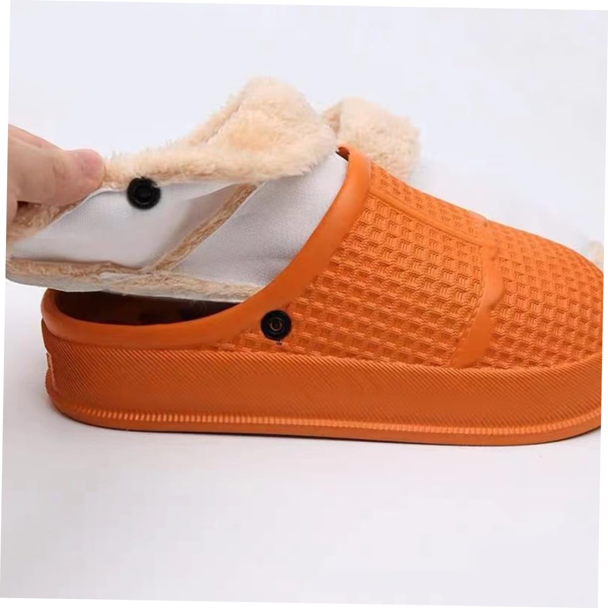 5pares Inserts De Invierno Para Zapatillas De Mujer Forros De Peluche Extraíbles Plantillas Cálidas y Suaves Para Calzado Agujereado Confortables y Fáciles De Limpiar