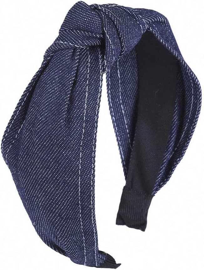 かわいい星 デニム ヘア フープ ヘッドバンド ヘアバンド 女性用 クロスノット ヘアバンド ヘア 0727-a