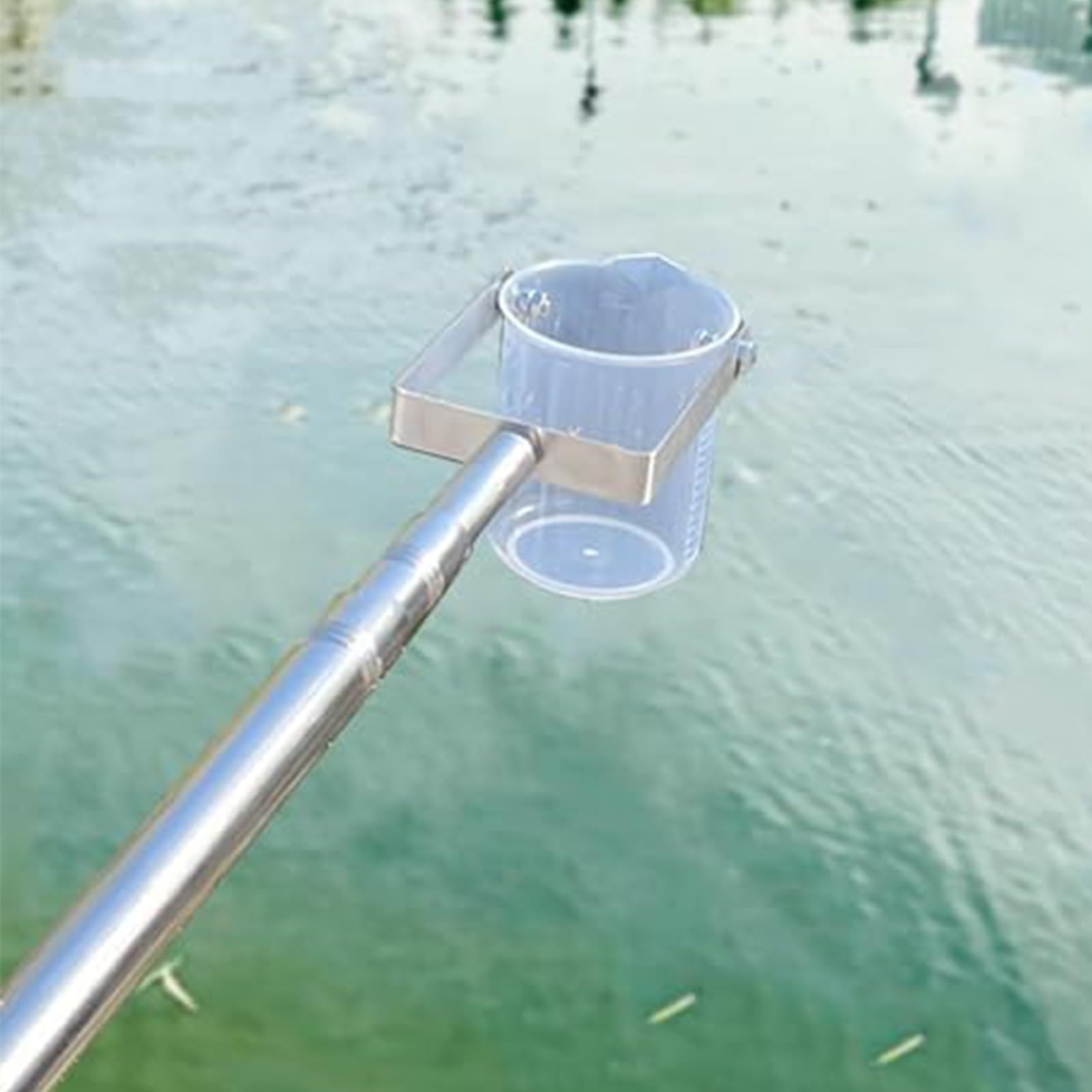 Barra telescópica para toma de muestras de agua, longitud ajustable para recogida de líquidos al aire libre