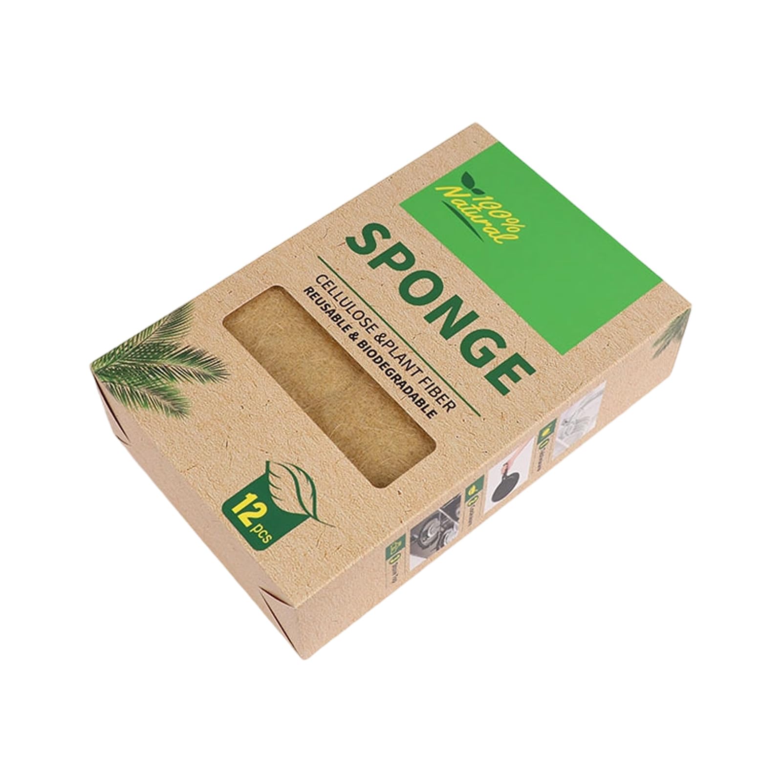 Xjdzineq 12 / 24pcs Sisal Coconuts Fiber Cleaning Sponges Scrubbers Scouring Pad Cleaner for Household Kitchen and Offices Use Natural Fiber Cleaning Sponges
