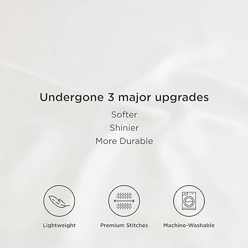 Miniatura 2 de Bedsure Juego de 2 fundas de almohada de satén, juego de 2 almohadas Bedsure tamaño Queen, juego de 2