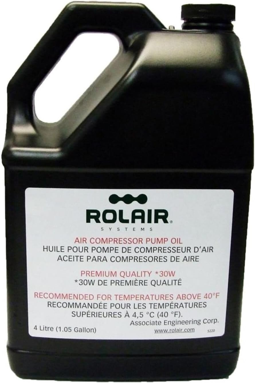 Rolair 1 Gallon (Bottle) Standard 30 Wt Air Compressor Oil