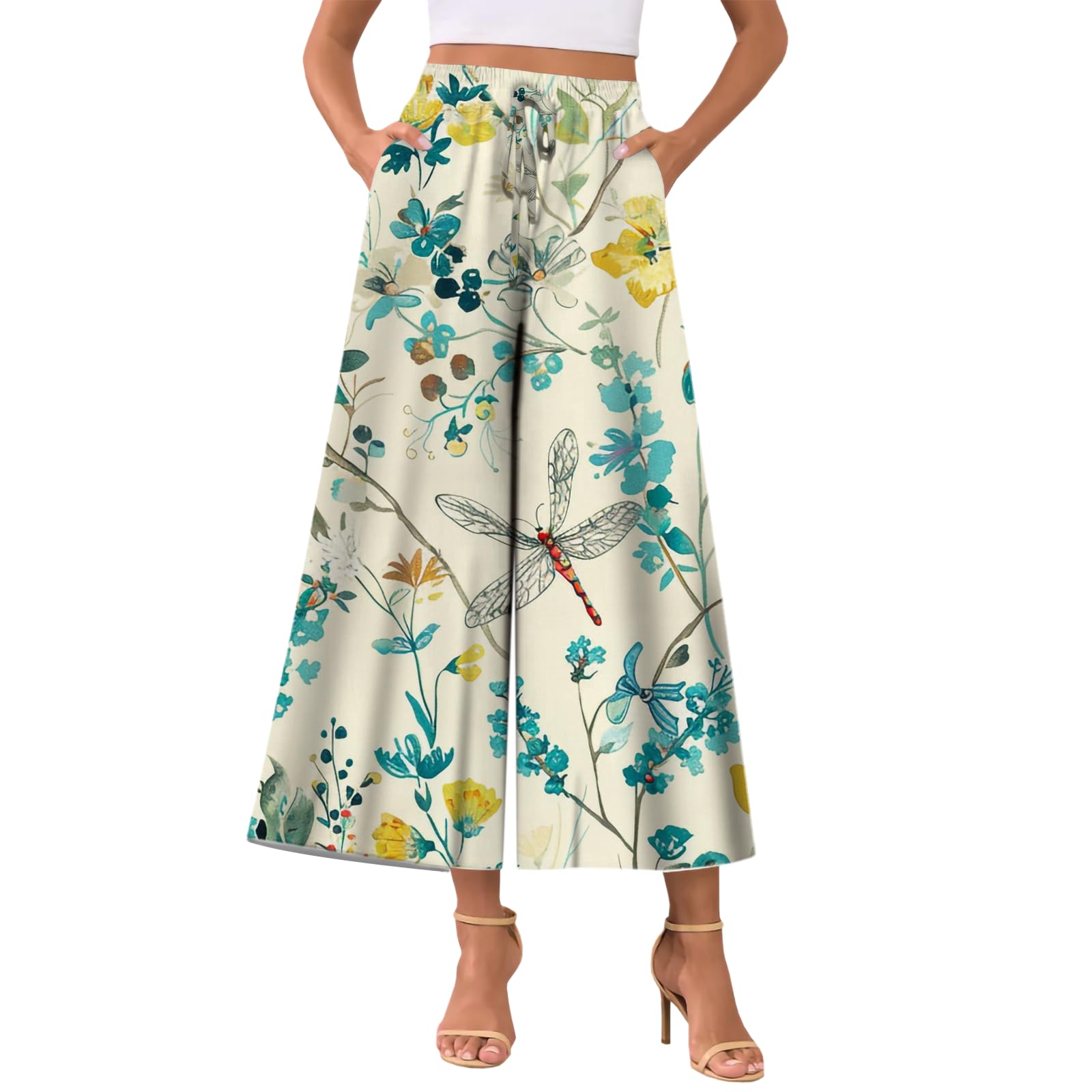 Womens Wide Leg Dress Pants with Pockets Casual Straight Leg Plus Size Flowy Vacation Oversized Trendy Shorts