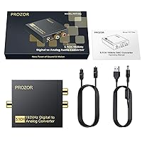 Vista 8 de PROZOR - Convertidor de audio digital a analógico de 192 kHz con soporte para 5.1CH, convertidor óptico a RCA con anillo magnético, cable