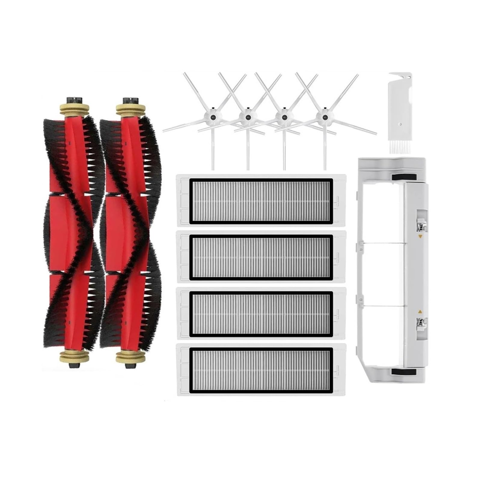 PORRSYDCD Main Side Brush Filter，Compatible With Xiaomi 1 / 1S SDJQR01RR SDJQR02RR SDJQR03RR，Compatible With Roborock E2 E3 E4 E5 S4 S4 Max S5 Robot Vacuum Cleaner Parts(Set D)