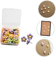 Vista 7 de 30 unids de cinco pétalos flor pushpin pequeño pin multi-función pulgar tachuelas reemplazables pin de oficina accesorios de escritorio mapa
