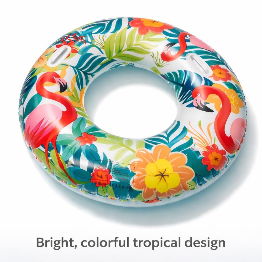 Flamingo Pool Float - Large Inflatable Ring -4