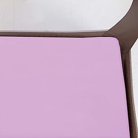 Biloban Crib Sheets Fitted, 2 Pack Crib Sheet Fits for Standard Crib Mattress, Neutral Toddler Bed Sheets for Baby Boys and Girl, Pink & Violet, 52X 28