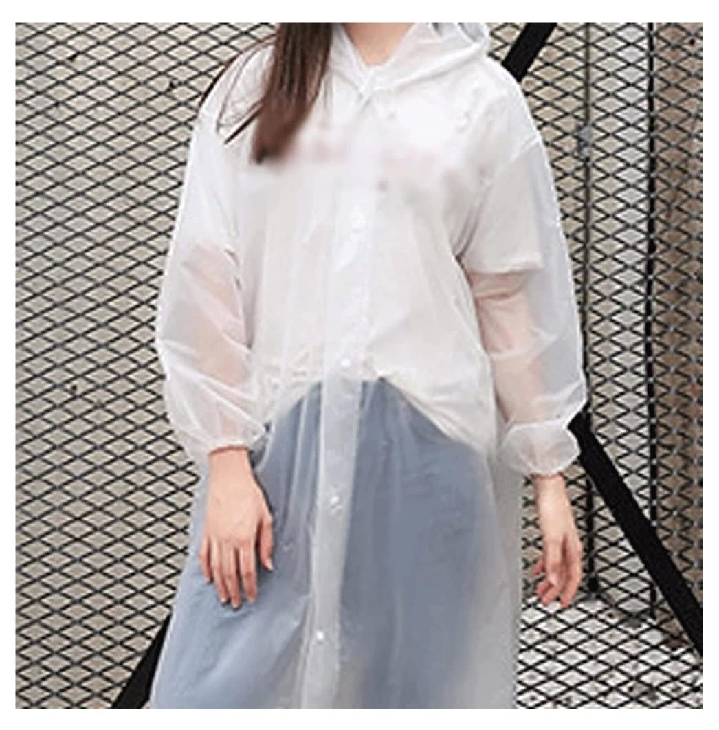 Poncho Pioggia Poncho Impermeabile 10pcs Impermeabile Non Usa E Getta Leggero Trasparente Portatile Viaggio Turismo Escursionismo Impermeabile Cappotto di Pioggia Poncho Antipioggia ( Color : White ,