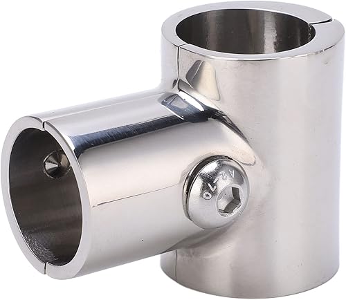 Miniatura 7 de Accesorios de pasamanos de barco de acero inoxidable, tubo de barandilla de barco Tubo en T de 90 grados, conector de tubería de riel de barco,