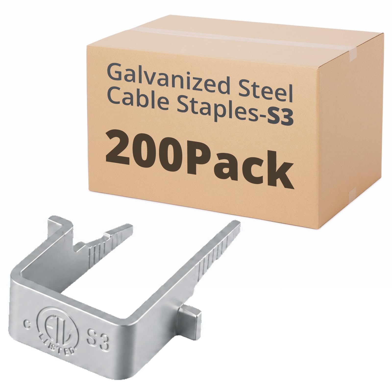 100-Pack Galvanized Cable Staples for 14/2-10/4 NM-B, ETL Listed — Amazon image 9