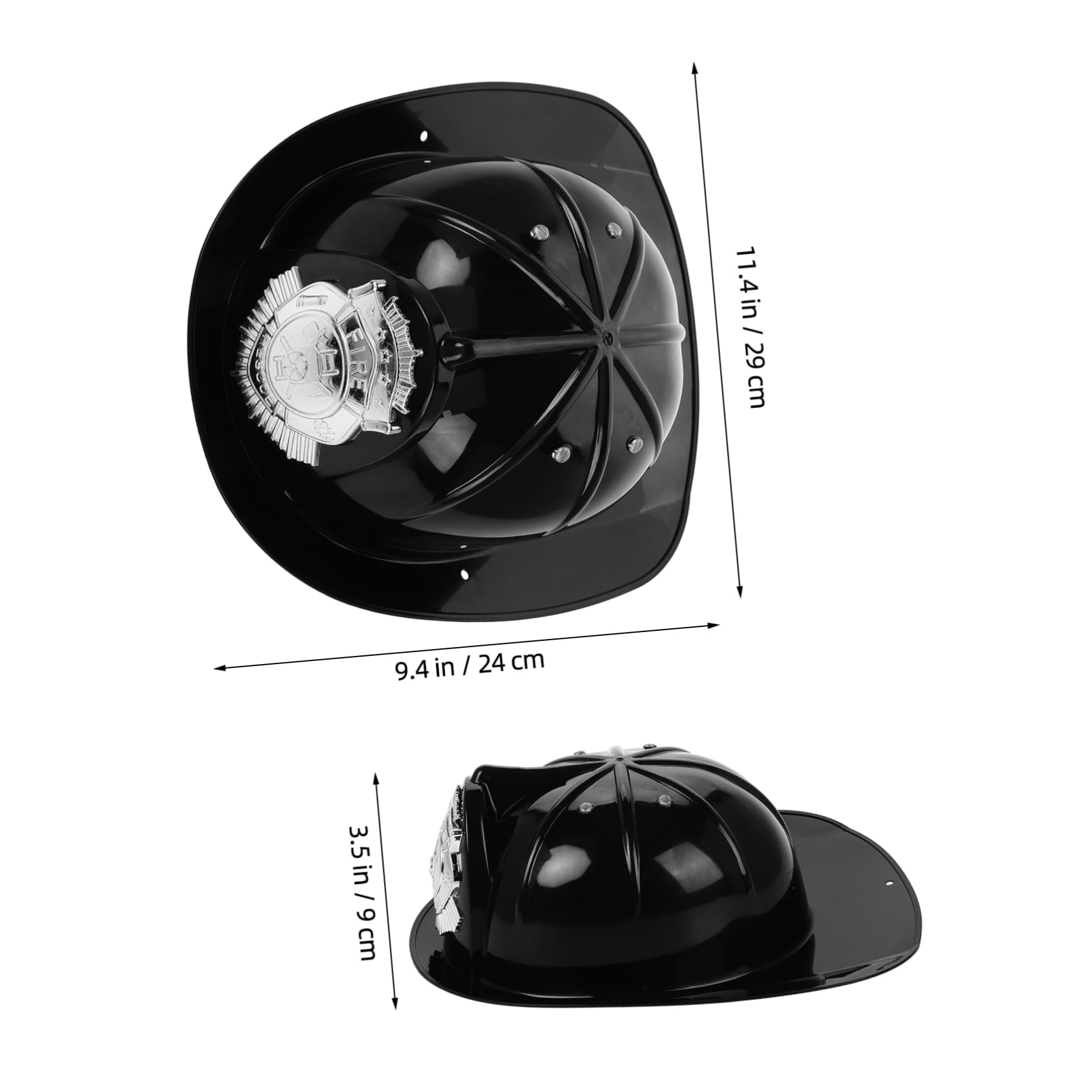 LIOOBO Firemen Costumes for Kids 2pcs Plastic Firefighter Helmets Fireman Hat Props for Party and Birthday