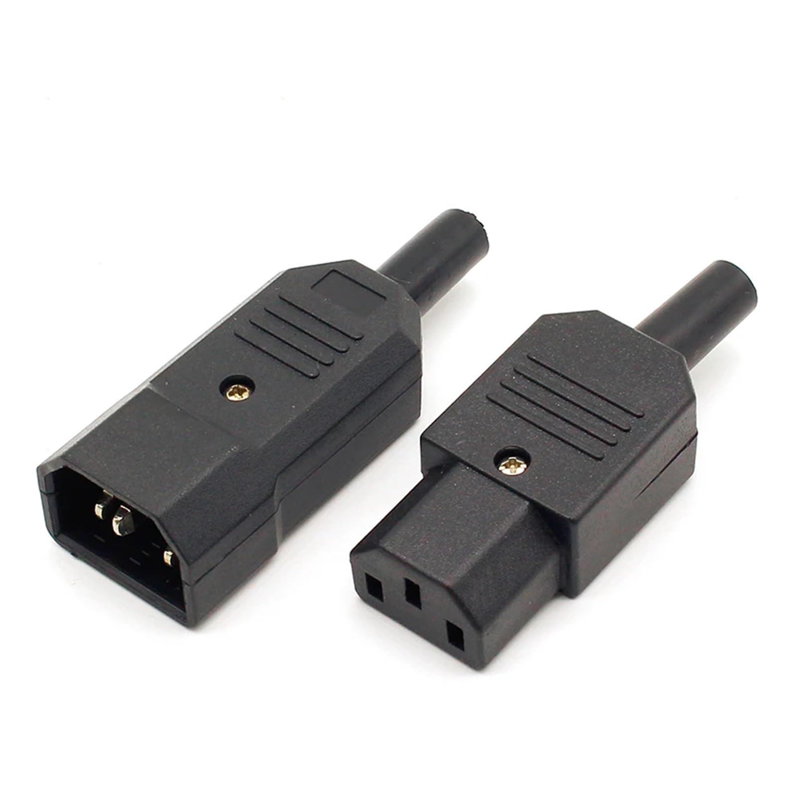 BKGWCSOR 5 Pair DIY 10A 250V Black IEC C13 C14 female male Rewirable Power Connector 3 pin AC Socket