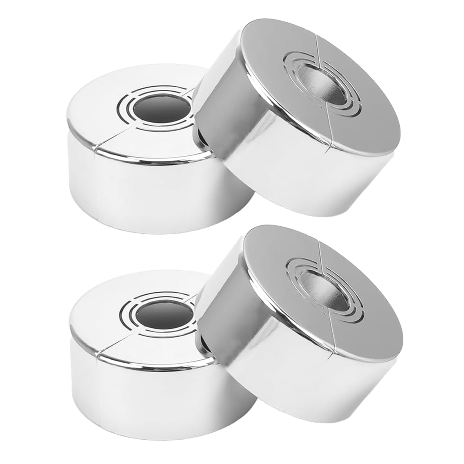 4 rozety do armatury prysznicowej, 70 x 30 mm, rozeta do armatury prysznicowej, rozety prysznicowej, rozety maskującej, 3 rozmiary regulowane, do armatury prysznicowej, kranów, rur grzewczych