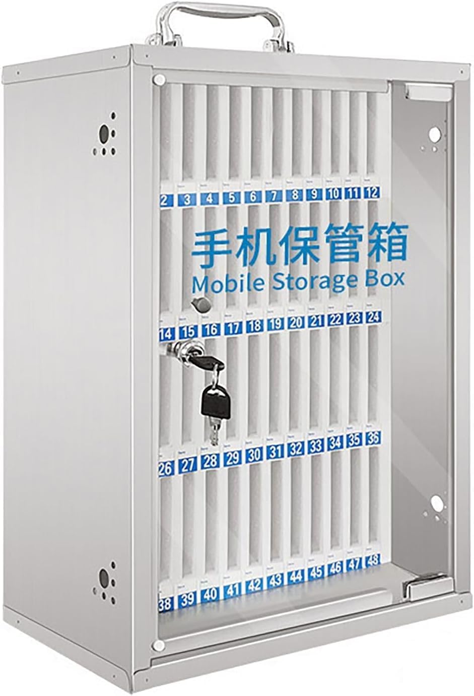 Workshop Mobile Management Cabinet Storage Cabinet Suitable for Offices and Classrooms(48 ​​Slots)