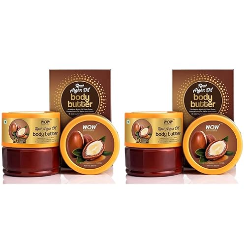 WOW Skin Science Manteca corporal de karité de almendra, manteca de karité pura para piel, manteca corporal para piel seca, crema de estrías, loción
