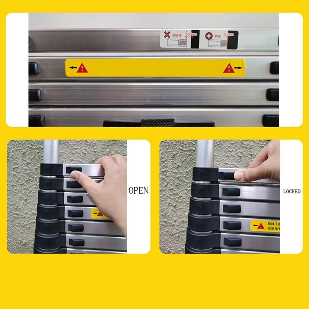 Telescoping Ladder,Aluminum Telescoping Ladder,Telescopic Extension Multi Purpose Ladders for Roofing Business,Outdoor Working,Household Use and More