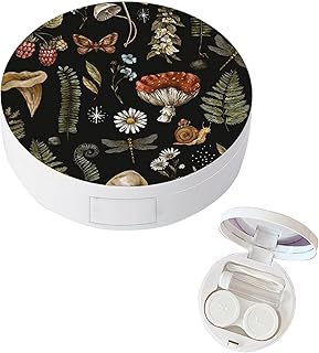 Contact Lens Case, Portable Contact Lens Box Kit with Mirror, Travel Contact Lens Case Durable Compact Soak Storage Kit for Travel&Home&Office Daily Use