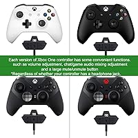Vista 6 de Cenxaki Adaptador de auriculares estéreo para Xbox One, convertidor de auriculares de micrófono de audio para juegos - Negro