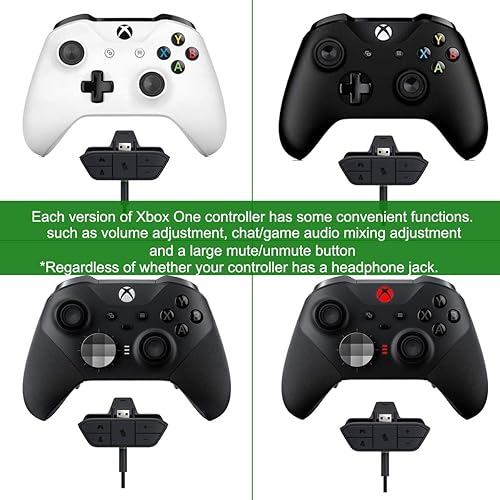 Miniatura 6 de Cenxaki Adaptador de auriculares estéreo para Xbox One, convertidor de auriculares de micrófono de audio para juegos - Negro
