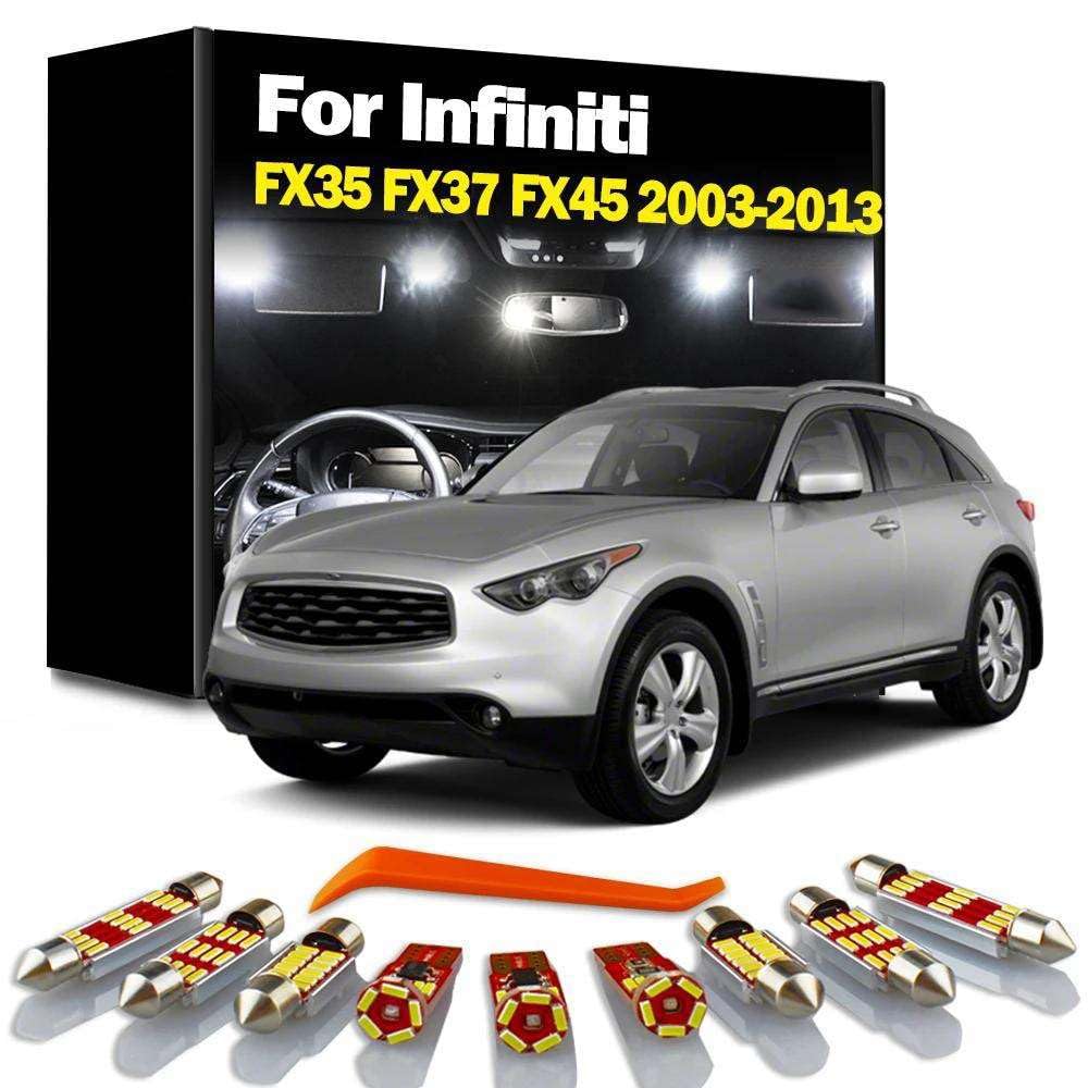 Kit de luces LED interiores para techo y maletero de Infiniti FX35 y FX45 7