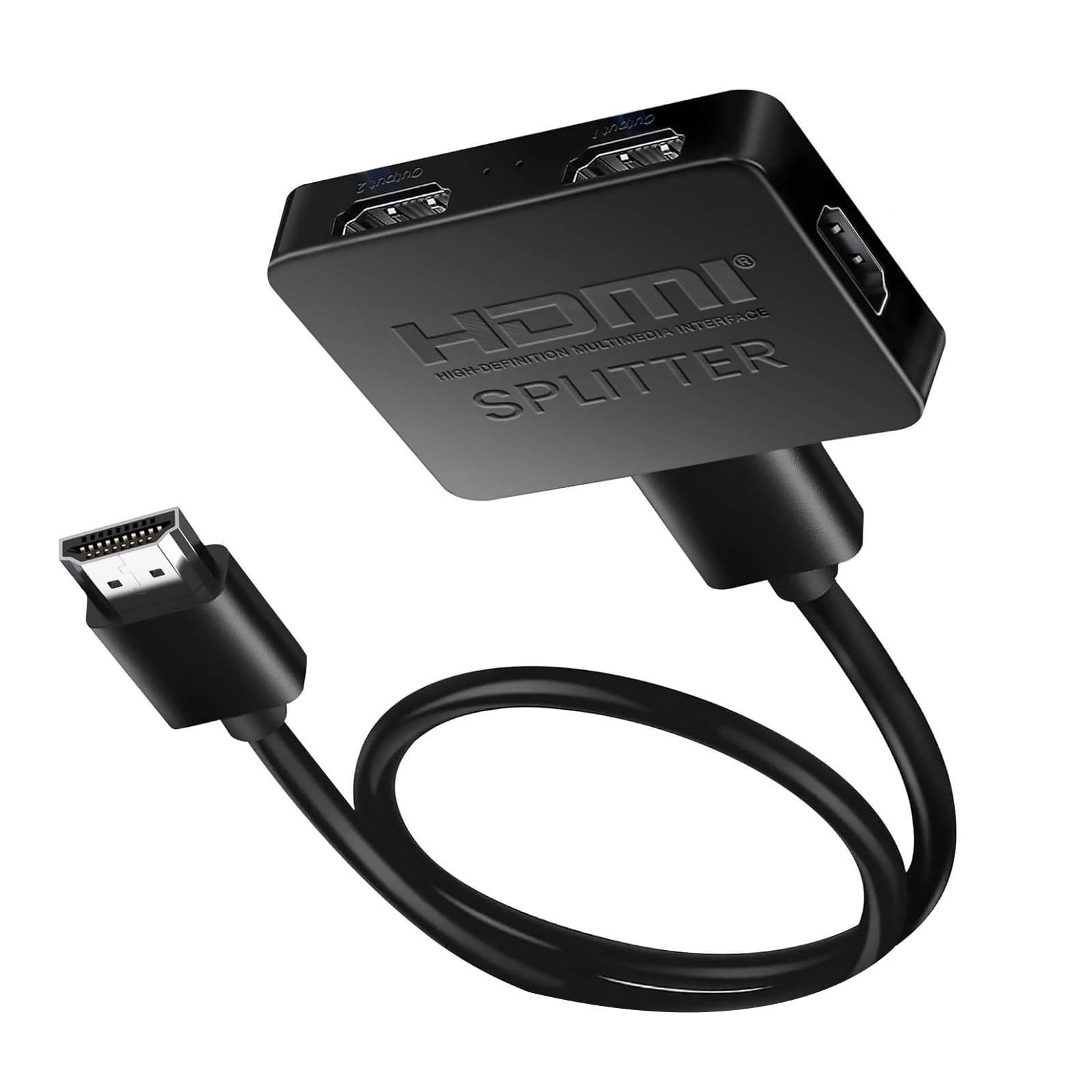 4Kx2K HDMI Splitter 1 in 4 Out, 1×4 HDMI Splitter Support 4K 30hz HDMI Video 3D for Laptpo PC TV