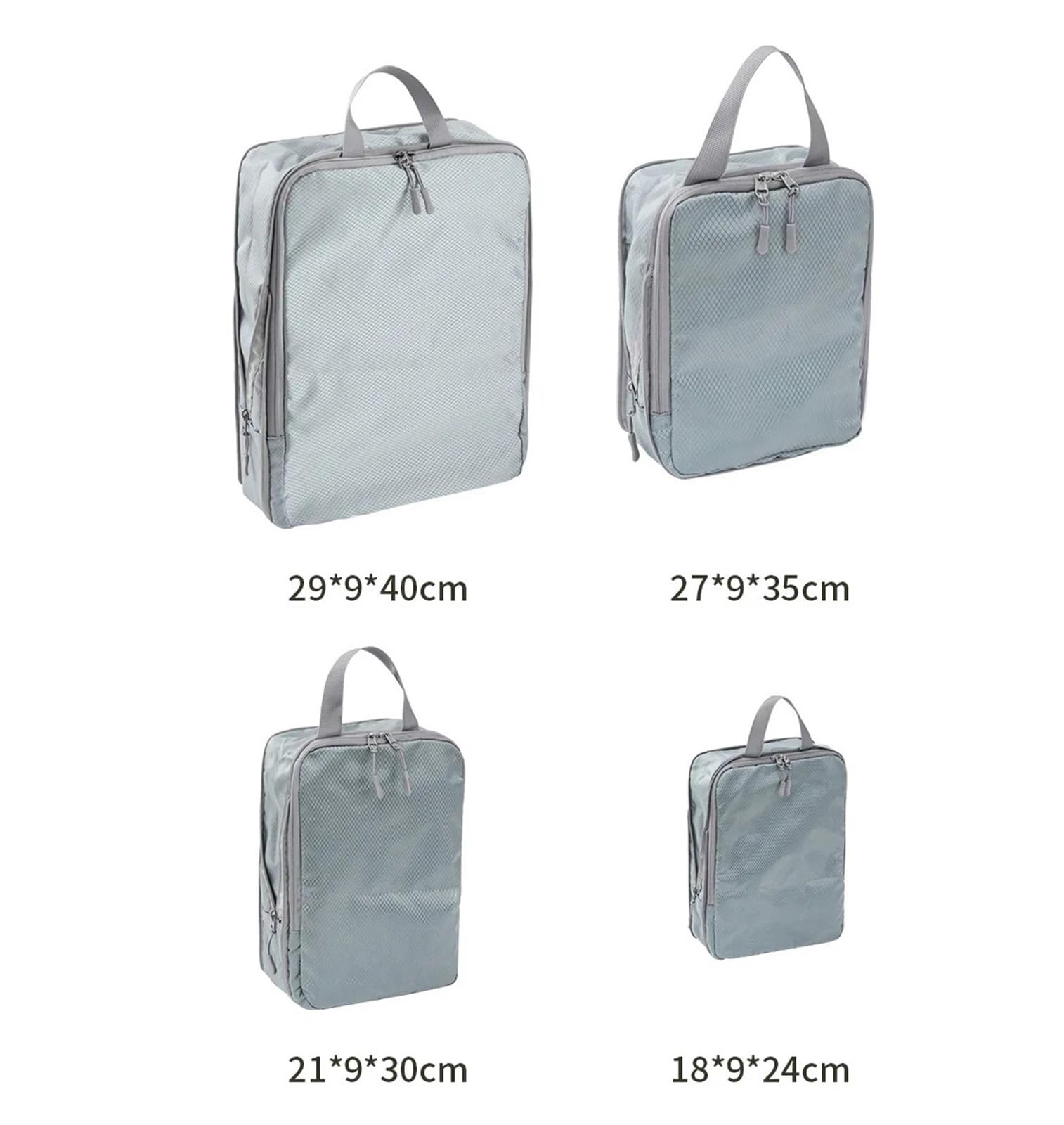 Borsa da viaggio con cubi di imballaggio comprimibili, pieghevole, impermeabile, in nylon, portatile, organizer for borsa e bagaglio Organizer per valigie(Gray)