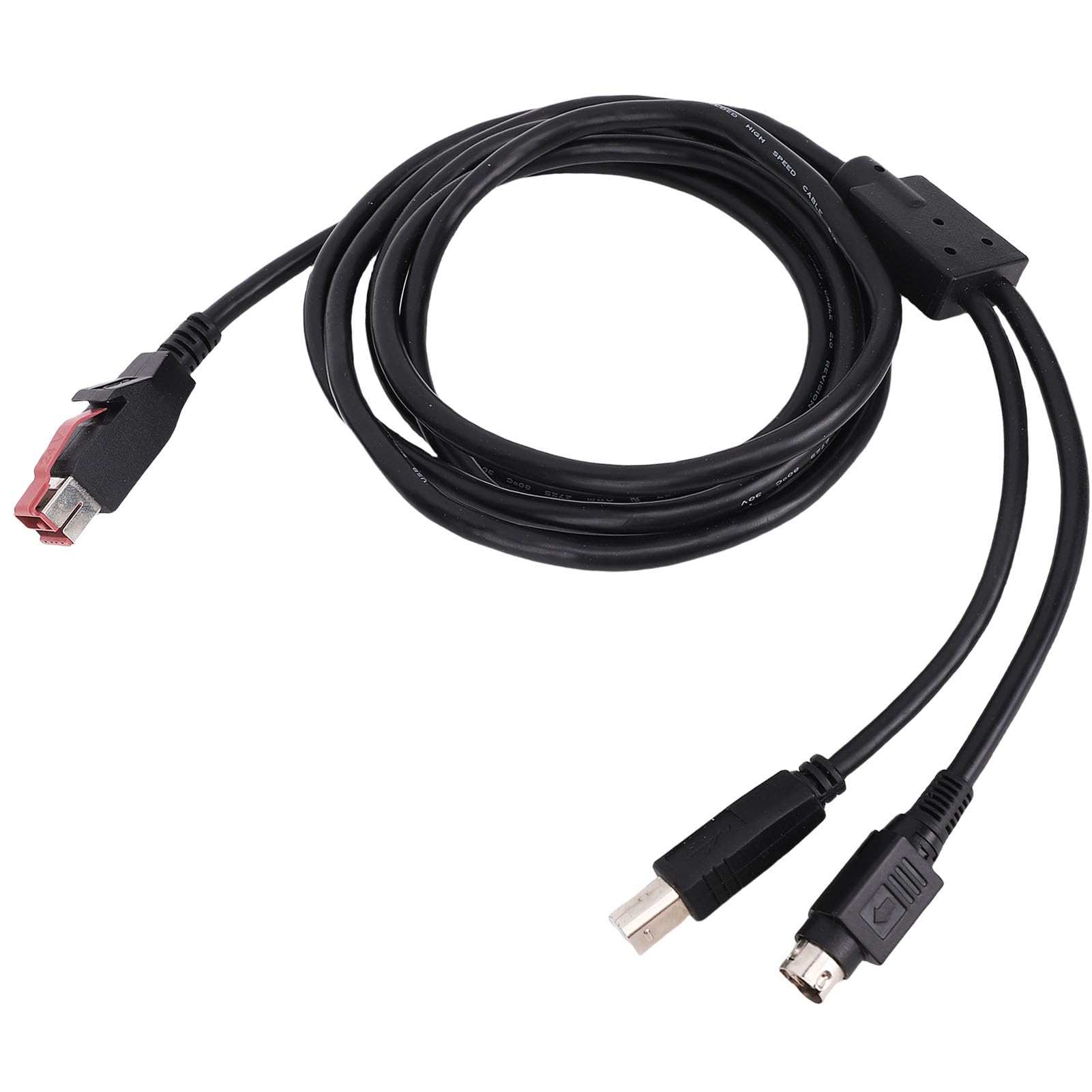 Irfora Cavo Dati per Stampante Maschio da USB a USB 2.0 B da 24 V Portatile e Leggero per la Scansione Rapida di Codici a Barre Materiale PVC 5,9 Piedi