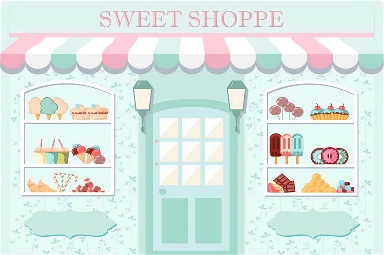 Yeele Cartoon Sweet Shoppe Backdrop 10x8ft Kids Birthday Party Photography Background Kids Pupil Boy