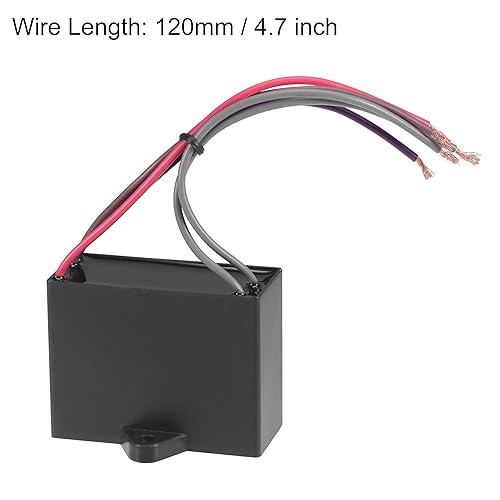 Miniatura 3 de uxcell Condensador de ventilador de techo CBB61 4.565uF 350V AC 5 alambres condensador de película de polipropileno metalizado 2.283x1.732x1.024 in