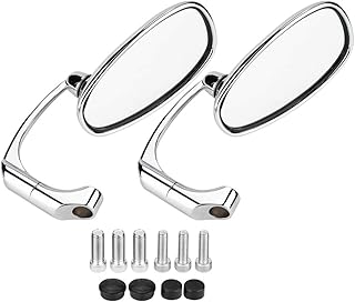 Espelho retrovisor de motocicleta lado direito e esquerdo da Fydun para retrovisor de motocicleta prata 1 par
