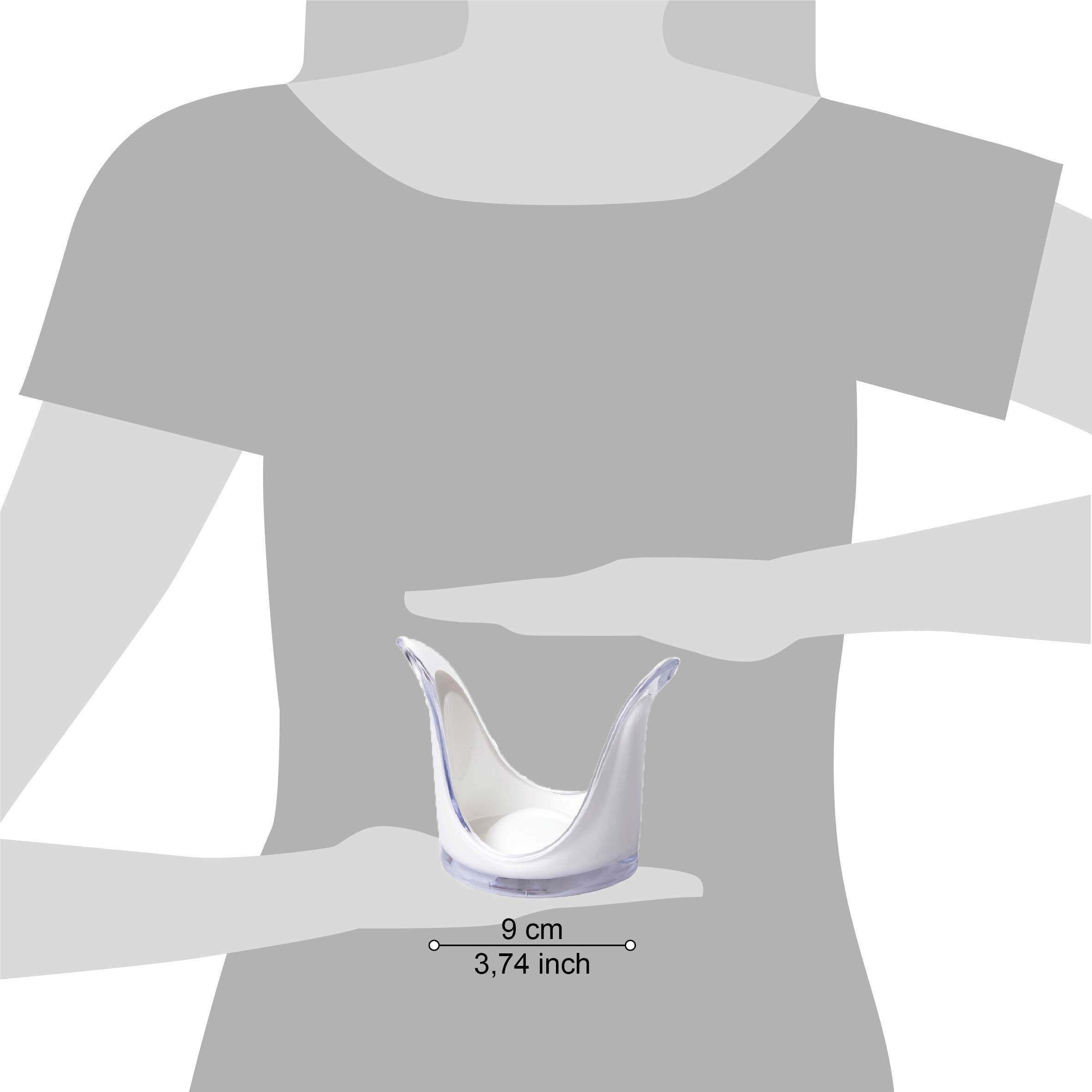 Omada Design Becherhalter in Zweifarbig Acryl für Einmalgebrauch Plastikbecher, Made in Italy, mit Fassungsvermögen von 0,2/0,25 ml. Spülmaschinenfest, Linea Square, Weiße Farbe