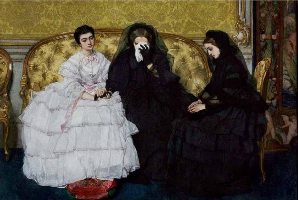 Impression d'art Alfred Stevens tableau de décoration murale sur toile grand format 60x90cm