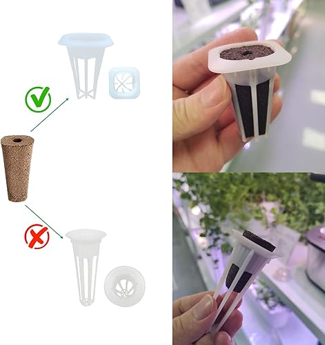 Miniatura 3 de 50 cestas cuadradas de cultivo para suministros hidropónicos de interior, sistema de cultivo hidropónico, vainas de semillas de plantas compatibles