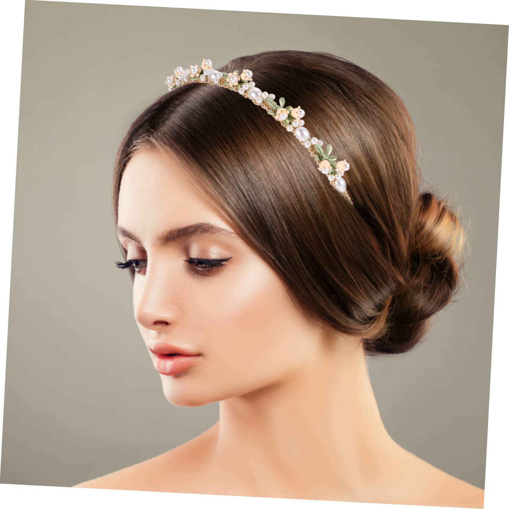 minkissy 5pezzi Cerchietto Floreale Elegante Fiori Di Mughetto Per Sposa e Occasioni Speciali Accessorio Leggero e Confortevole Per Donne e Ragazze