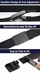 LionVII Ceintures pour hommes - Bracelet en nylon avec ceinture réglable en métal pour la robe et le casual, taille 27-49"