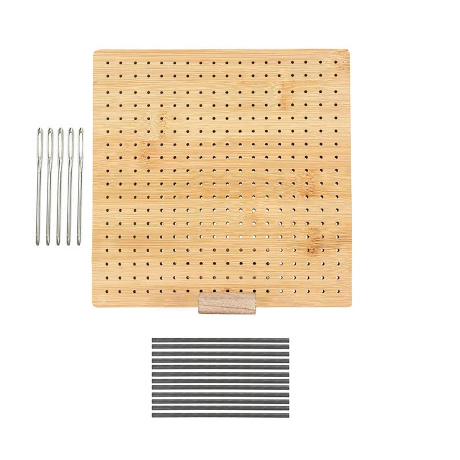QAUUCP Macrame Project Board Wooden Crochet Blocking Board Knitting Kit Square Granny Handcrafted Bamboo Supplies(22.8cm)