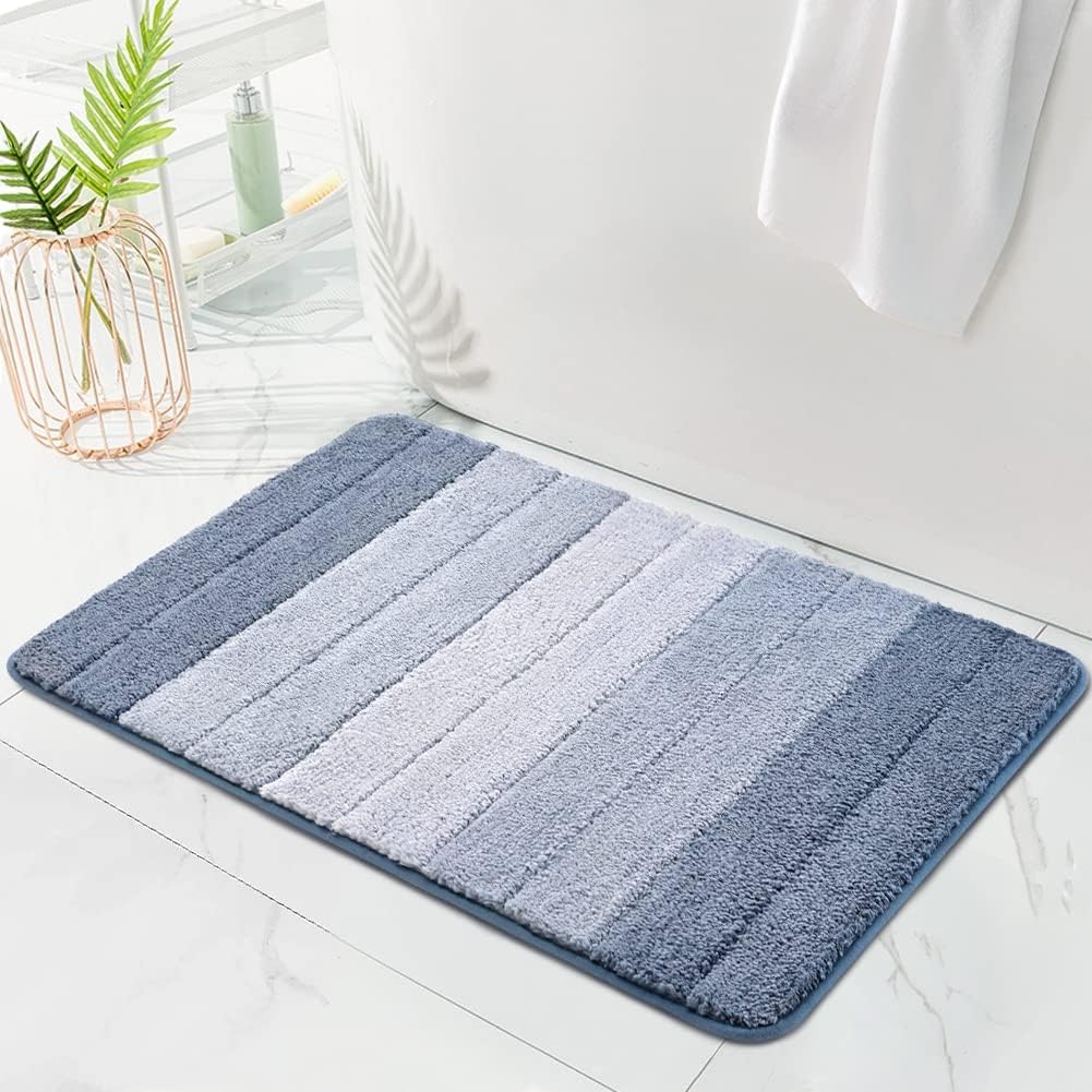 Tapis de bain diatomite avec tapis en forme de U non glissant 2 pièces