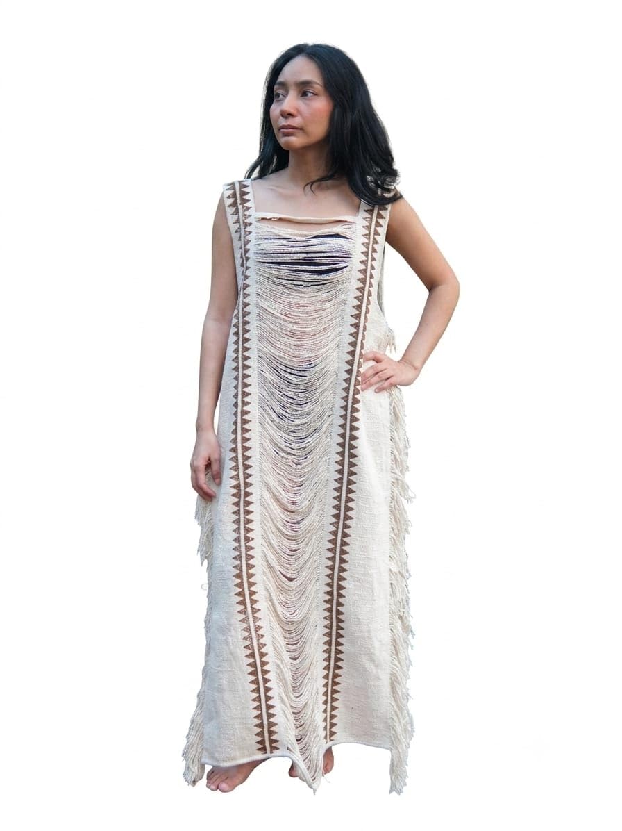 Zinnia Handcrafted Boho Fringe Shrug for Women – Lightweight TNT Cotton Sleeveless Maxi Open Front Kimono Cardigan with Adjustable Side Tie | Festival Beach Cover Up-image-14