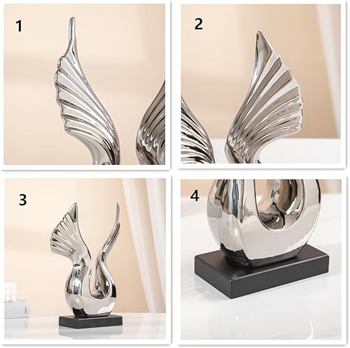 Miniatura 4 de Anding Decoración para el hogar, arte moderno, estatua de cerámica, decoración de mesa dorada para comedor, sala de estar, oficina, centro de mesa