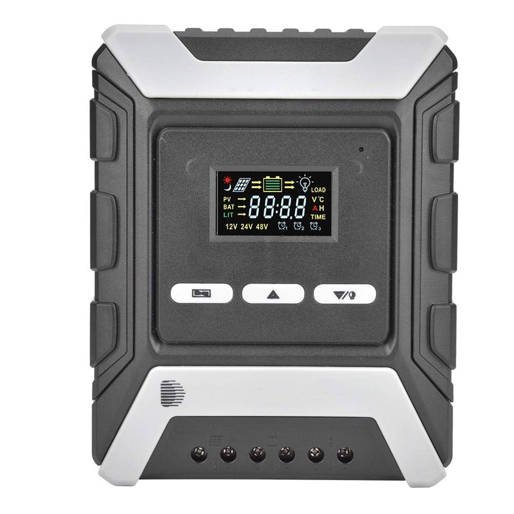 MPPT Solar Controller, 10/20/30/40/50/60A LCD Display Photovoltaic Panel Electrical Supplies MPPT Solar Charger Controller for Solar Control System(20A-#1)-image-0