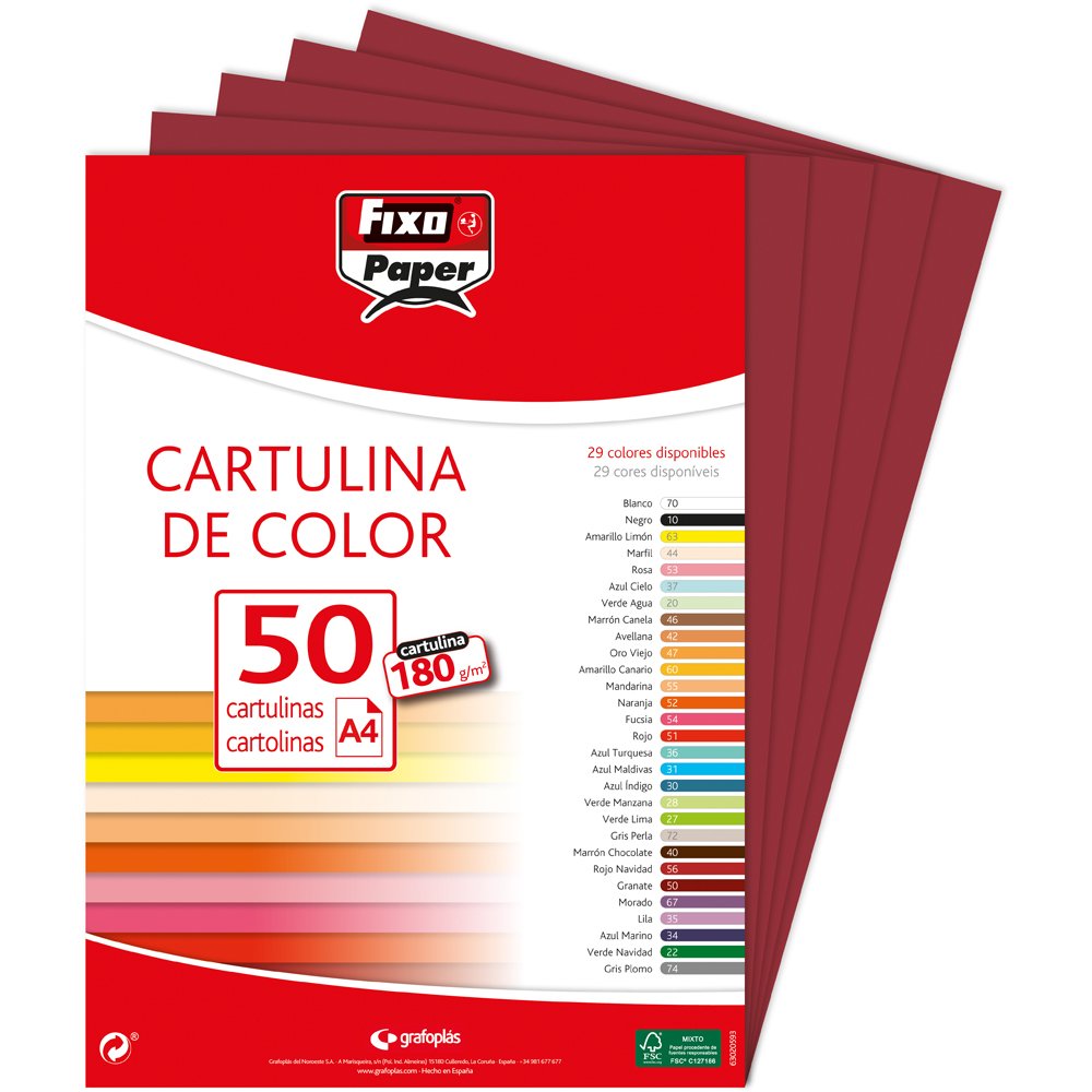Fixo Paper 11110470 - Pack de 100 – Cartulina blanca A4, 180g — view 137