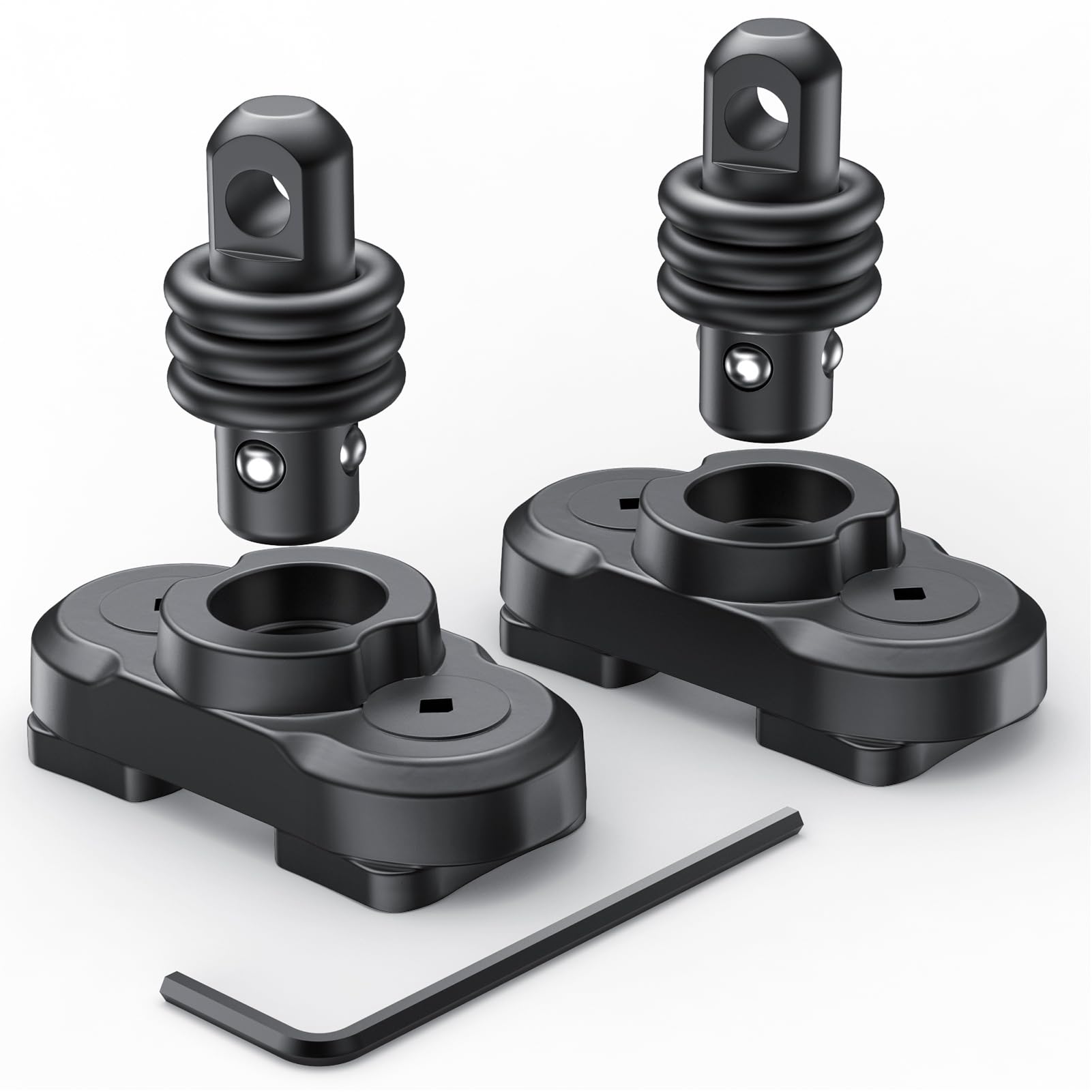 QD Sling Swivel Stud for QD Sling Mount, Heavy Duty Steel Quick Detach Sling with Button