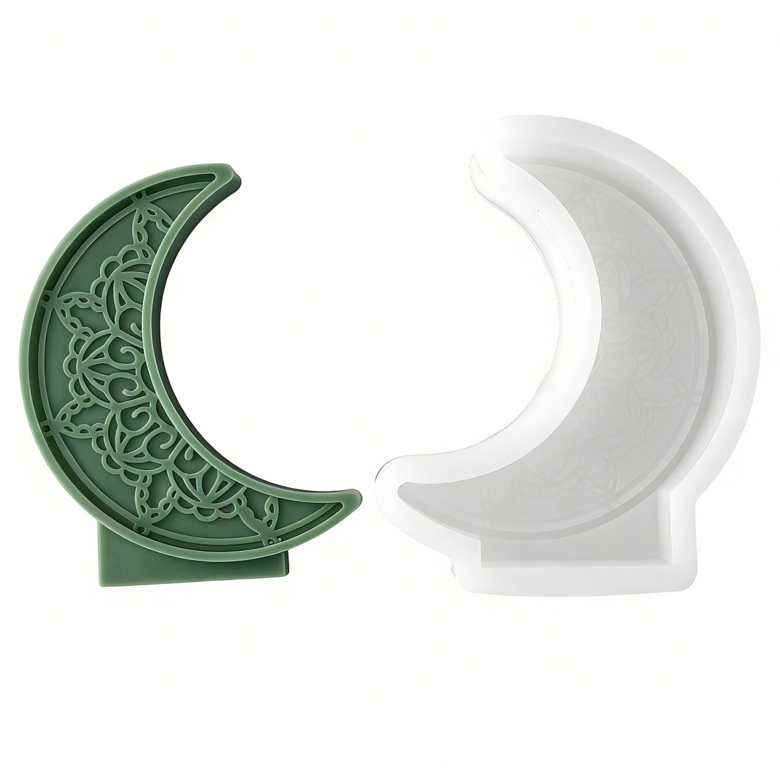 Xjdzineq Flexible Sturdy Silicone Fashion Accessory for Making Unique Moons Shaped and Home Decorations Castes Set Plasters Making Supplies