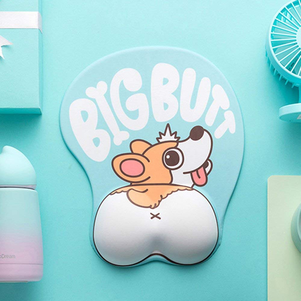 Tappetino Per Mouse Con Supporto In Gel, Motivo Cane Corgi, Ergonomico, 26x21,8 Cm, Base Antiscivolo, Regalo Per Ragazze - 3