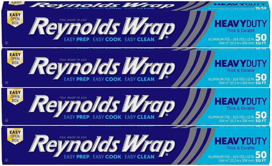 Aluminum Foil, Heavy Duty, 50 sq ft, (Pack of 4)
