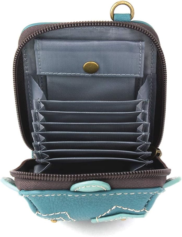 CHALA RFID Cute-C Credit Card Holder Wallet Wristlet - Women Faux Leather Cute-C with Strap - Image 5